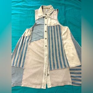 Free People size small button up tank dress